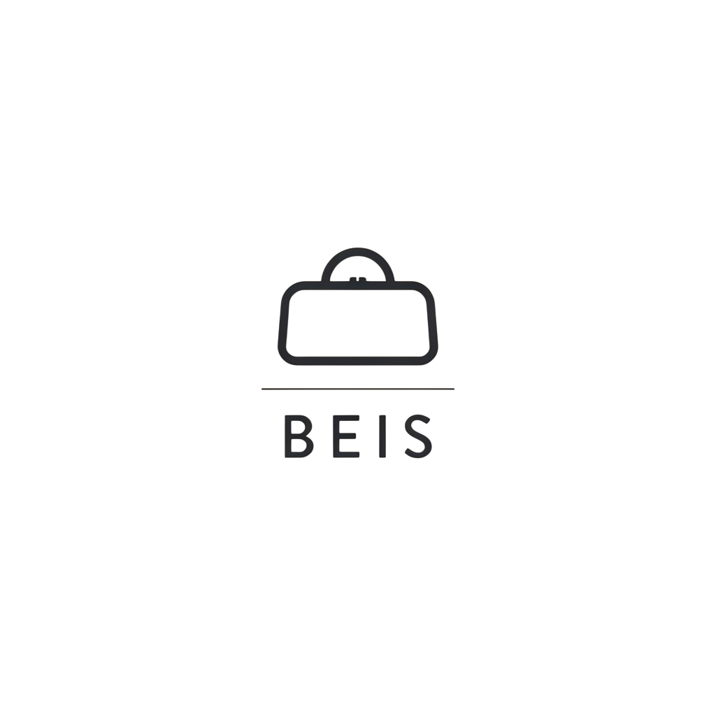 beis travel bag brand logo