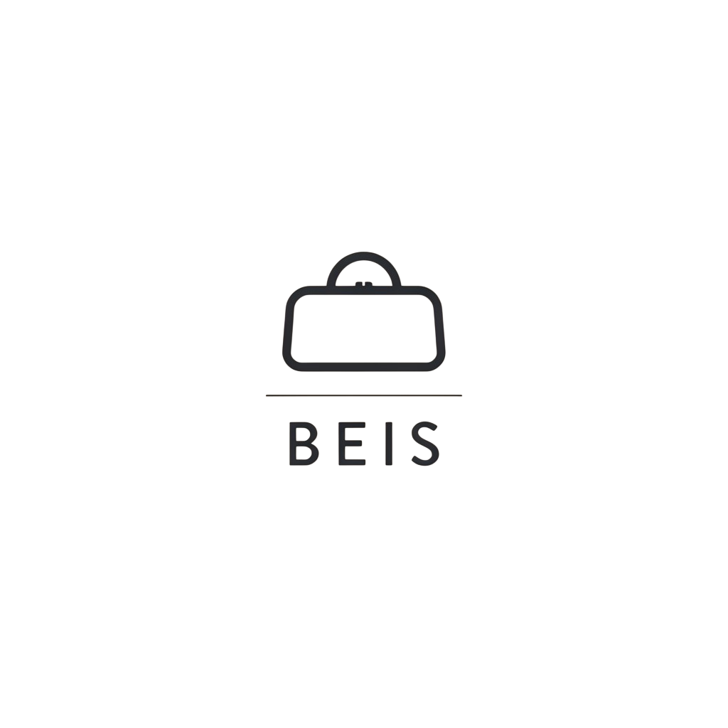 beis travel bag brand logo